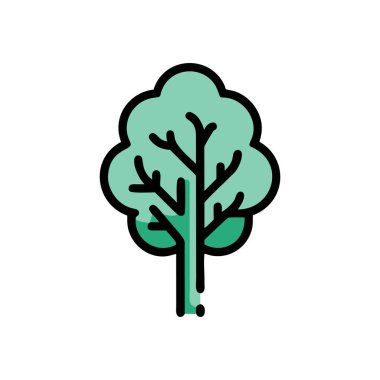 bitki vektörü renk çizgisi simgesi