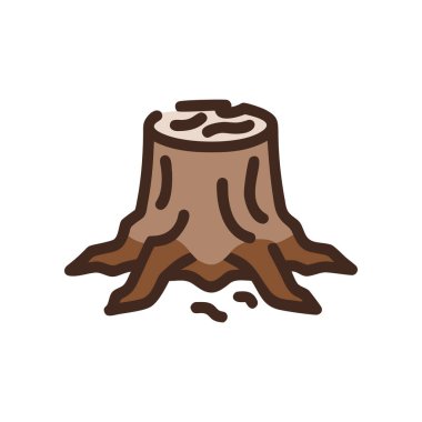 Web ve cep telefonunuz için beyaz arkaplanda izole kahve ağacı simgesi vektörü