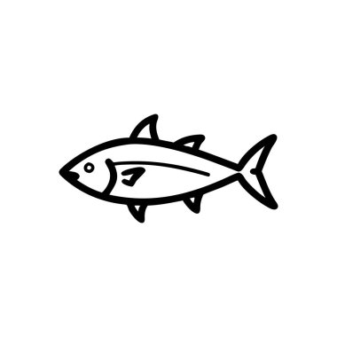 balık simgesi vektör illüstrasyonu