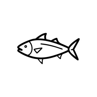 Bir balık çizimi. vektör illüstrasyonu