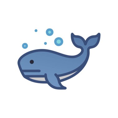 Balina ikonlu şirin balina