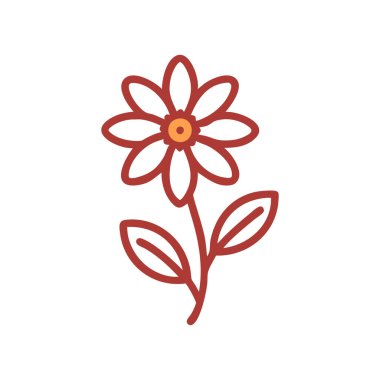 Güzel çiçek doğa ikonu