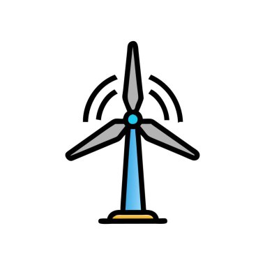 türbin simgesi, vektör illüstrasyonu