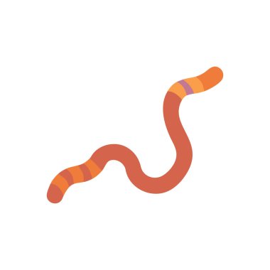 Solucan solucanı simgesi düz biçimde