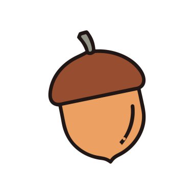 Meşe palamudu ikonu. düz dizayn