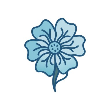 izole çiçek süsleme vektör illüstrasyonu