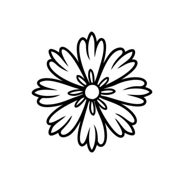 güzel çiçek çizgisi tarzı simge