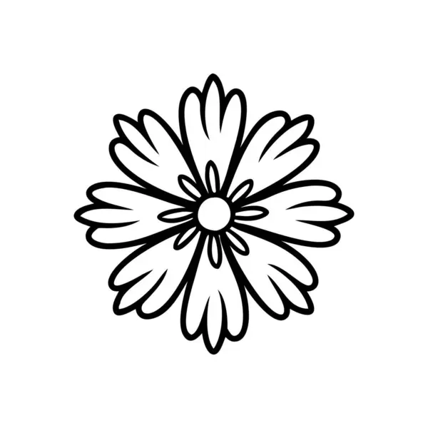 güzel çiçek çizgisi tarzı simge