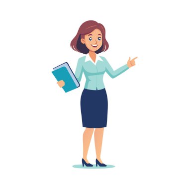 İş kadını ofiste.