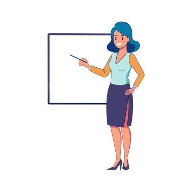 Elinde klasörle takım elbiseli bir iş kadını.