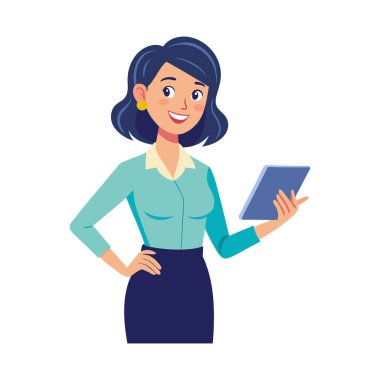 Tabletli genç bayan öğrenci