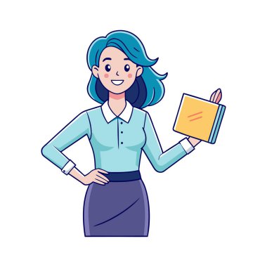 Belge avatar karakterine sahip iş kadını