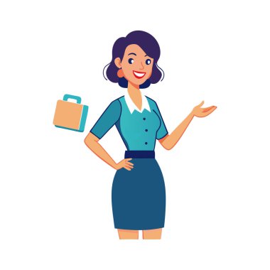 Alışveriş çantası olan genç bir kadın karakter vektör çizimi tasarımı