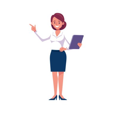 Akıllı telefon vektör illüstrasyon grafik tasarımı kullanan iş kadını