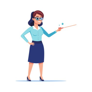 Takım elbiseli bir iş kadını. Vektör çizimi. düz biçim