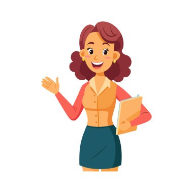 Kitabı olan mutlu genç bir kadın.