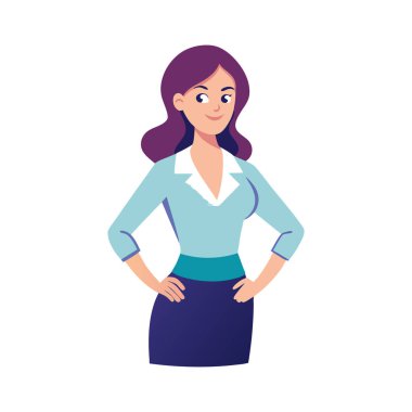 Zarif giyimli bir iş kadını.