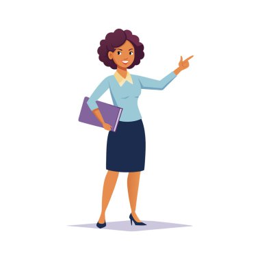 Evrak çantalı bir iş kadını.