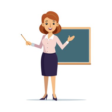 Genç öğretmen sınıfta