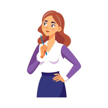 smartphone karakter olan kadın