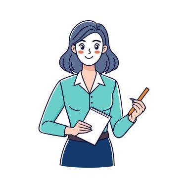 Ofiste yazan kadın.