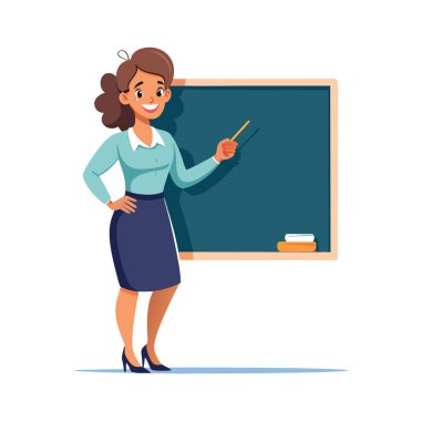 Tahtadaki öğretmen.