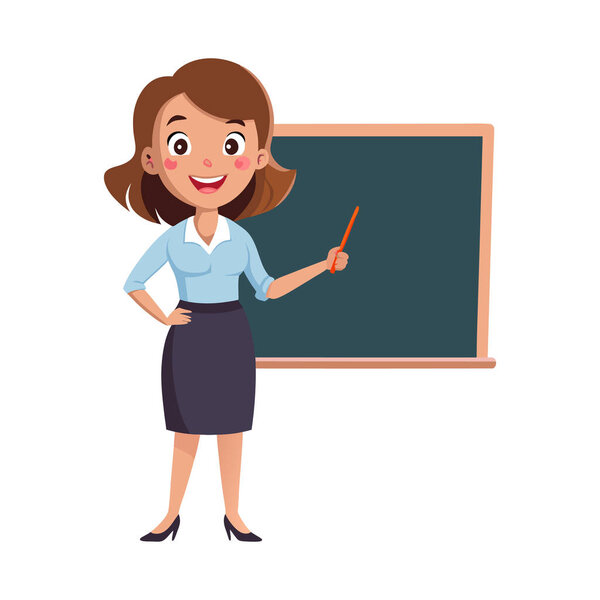 учитель с доской и доской