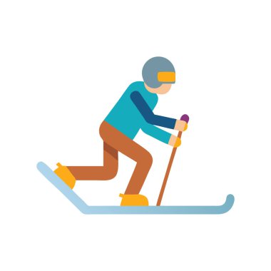 Kayak ikonlu kayakçı.