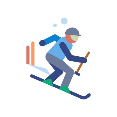 Kayak ikonu. Düz renk tasarımı. vektör illüstrasyonu.