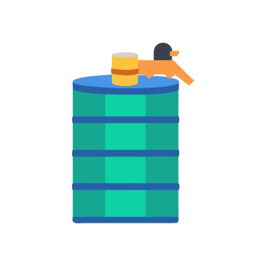 fıçı yağı ikonu vektörü izole edildi