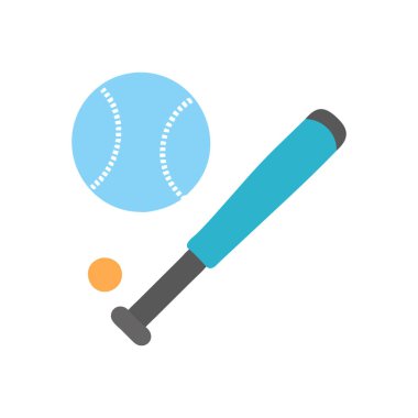 beysbol yarasa simgesi vektör çizimi tasarımı