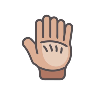 el vektörü renk çizgisi simgesi