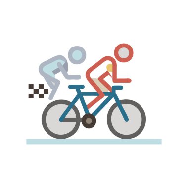 Bisiklet renkli vektör simgesi