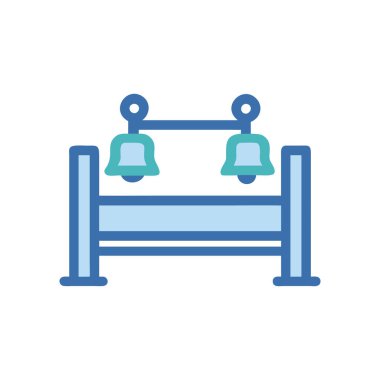 Şeffaf bir arkaplanda yatak vektörü çizimi. Birinci kalite semboller. Konsept ve grafik tasarımı için vuruş simgesi.