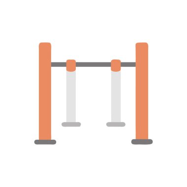 beyaz arkaplanda halterler düz vektör simgesi