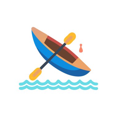 tekne vektörü düz renk simgesi