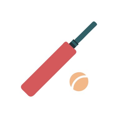 Beyzbol sopası düz vektör simgesi