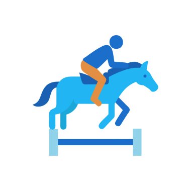 At biniciliği spor ikonu vektör çizimi tasarımı