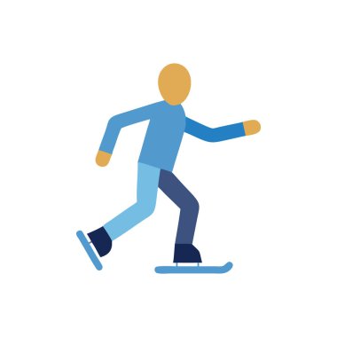 Buz simgesi ile çalışan izole adam