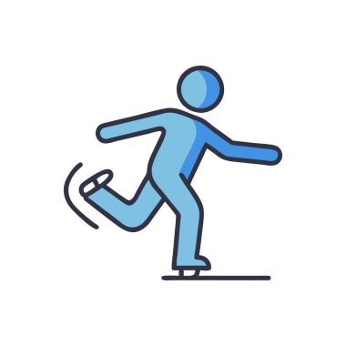 Atlama çubuğu vektör simgesi olan adam