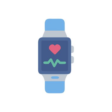 kalp atış hızı vektörü düz simgesi