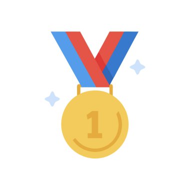 Madalya düz vektör simgesi