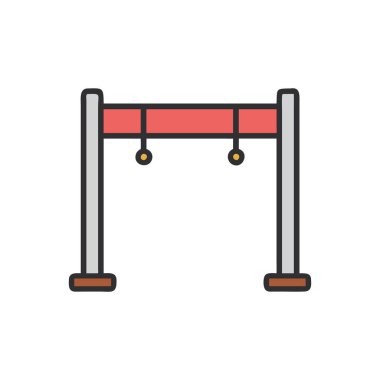 bariyer simgesi vektörü. izole çizgi illüstrasyonu