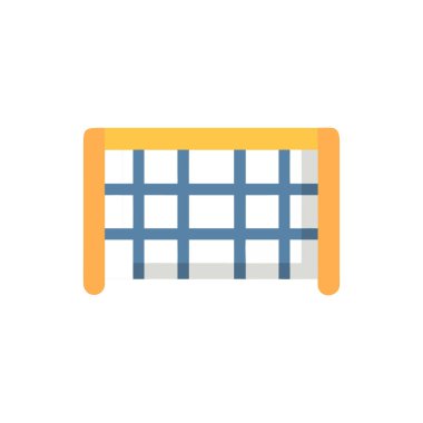 futbol hedef vektörü düz renk simgesi