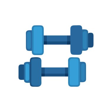 Dambıl fitness ikonu düz stil. fitness, sağlık, vücut geliştirme, sağlıklı.