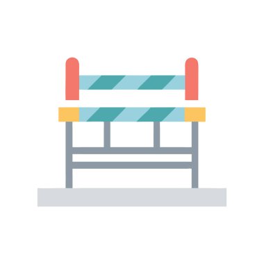 bariyer vektör düz renk simgesi