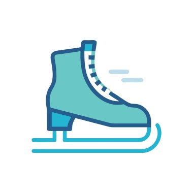 Web ve mobil uygulama tasarımınız için beyaz arkaplanda izole edilmiş paten çizme simgesi vektörü, paten çizme logosu konsepti