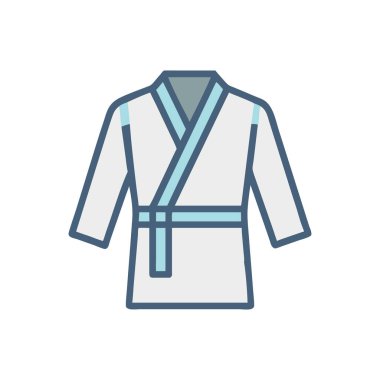 Kimono vektör simgesi beyaz arkaplanda izole edildi, kumaş simgesi
