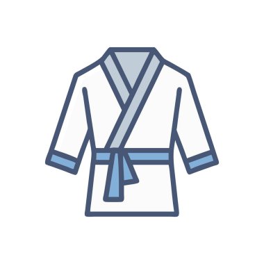 Şeffaf bir arkaplanda kimono vektör çizimi. Birinci kalite semboller. Konsept ve grafik tasarımı için vuruş simgesi.