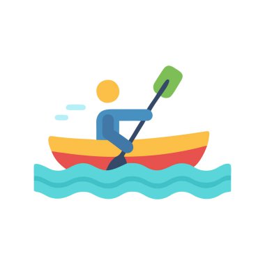 Kürek vektör illüstrasyonlu tekne
